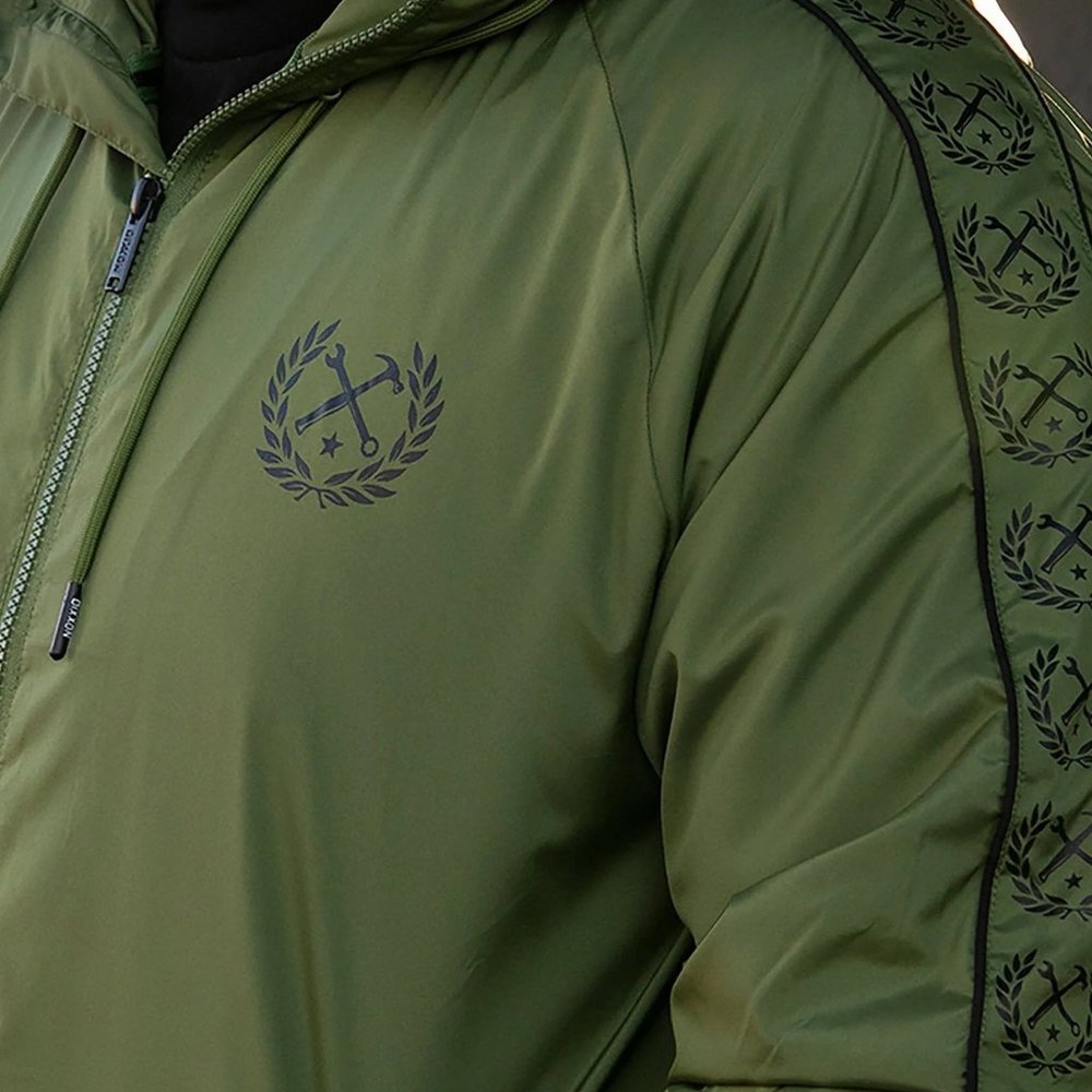 Dixxon Flannel WATERFRONT WINDBREAKER OD Green Hooded Jacket Men’s Size M - Picture 4 of 9